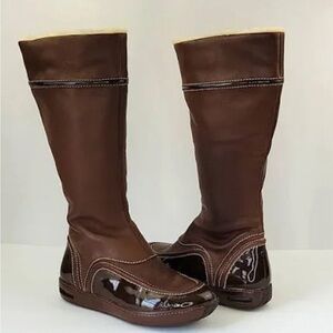 Cole Haan Nike Air Waterproof Tall Boot Brown Size 8.5B